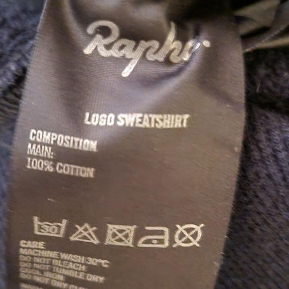 Rapha Logo Sweatshirt Men's Small Black 3d Print Spell Out Monochrome Pullover - Picture 8 of 9